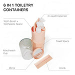 6-in-1 Travel Kit - Compact, Leak-Proof Organizer