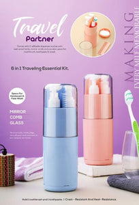 6-in-1 Travel Kit - Compact, Leak-Proof Organizer